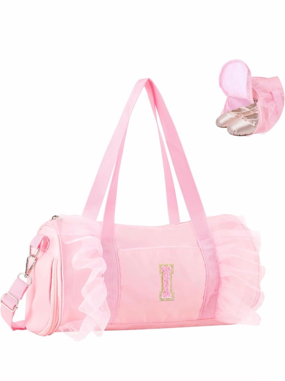 NEW-Personalized Initial Dance Bag for Girls (Letter I)
